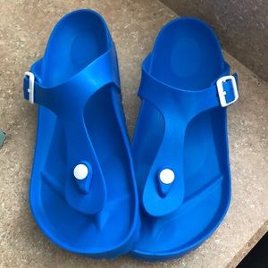 Blue Birkenstock Toe Post Sandals